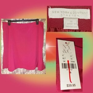 New York & Company brand Wine Soft Woven A-Line Skirt Sz 18